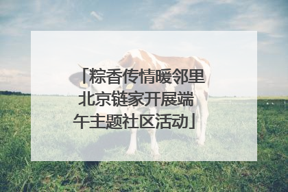 粽香传情暖邻里 北京链家开展端午主题社区活动